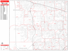 Pembroke Pines Digital Map Red Line Style